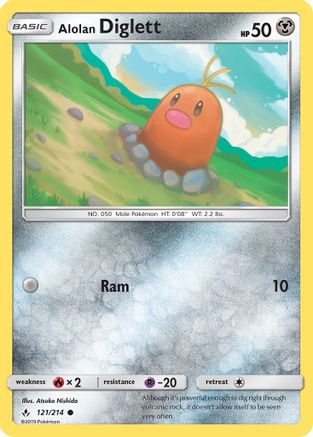 Alolan Diglett 121/214 - [SM  Unbroken Bonds]