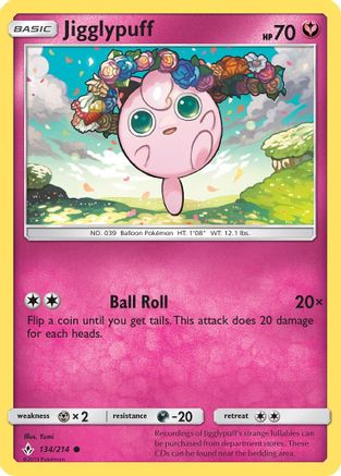 Jigglypuff 134/214 - [SM  Unbroken Bonds]