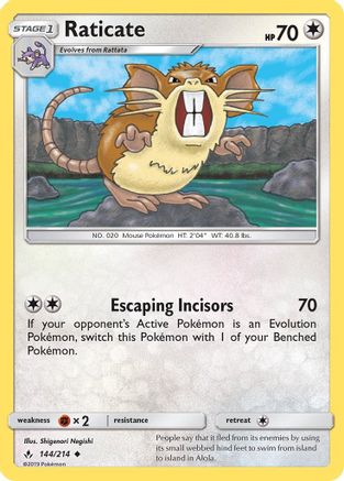 Raticate 144/214 - [SM  Unbroken Bonds]