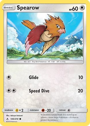 Spearow 145/214 - [SM  Unbroken Bonds]