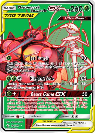 Pheromosa &amp; Buzzwole GX (191/214) [Soleil et Lune : liens ininterrompus] 