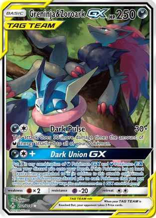 Greninja et Zoroark GX (201/214) [Soleil et Lune : liens ininterrompus] 