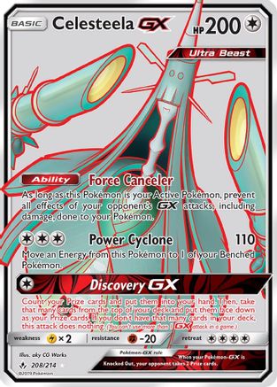 Celesteela GX (Full Art) 208/214 - [SM  Unbroken Bonds] Holofoil