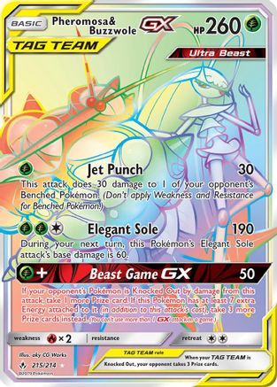 Pheromosa &amp; Buzzwole GX (215/214) [Soleil et Lune : liens ininterrompus] 