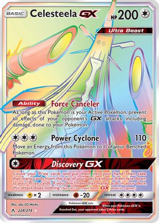 Celesteela GX (Secret) 228/214 - [SM  Unbroken Bonds] Holofoil