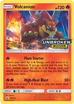 Volcanion (SM179) (Promo d'avant-première du personnel) [Soleil et Lune : Promos Black Star] 