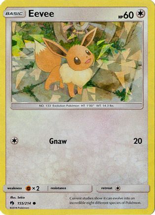 Évoli (155/214) (Let's Play, Eevee Cracked Ice Holo) (Exclusivités du deck thématique) [Soleil et Lune : Tonnerre perdu] 