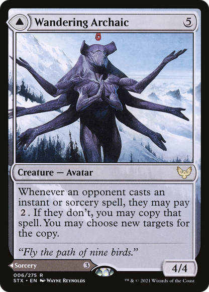Wandering Archaic // Explore the Vastlands (STX-006) - [Strixhaven: School of Mages] Foil