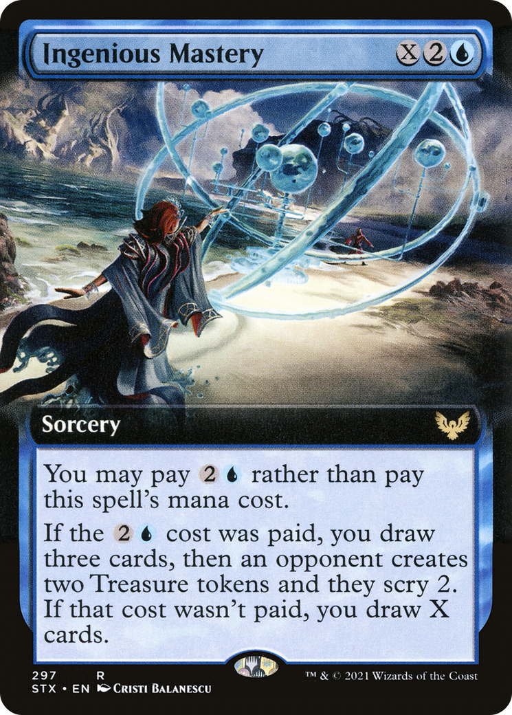 Ingenious Mastery (STX-297) - [Strixhaven: School of Mages]: (Extended Art) Foil