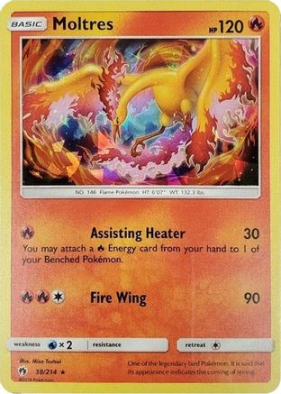 Moltres - 38/214 (Cracked Ice Holo) 38 - [Deck Exclusives] Holofoil