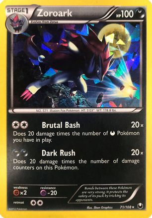Zoroark - 71/108 (Cracked Ice Holo) - [Deck Exclusives] Holofoil