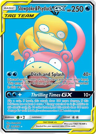 Slowpoke &amp; Psyduck GX (217/236) [Soleil et Lune : Esprits unifiés] 