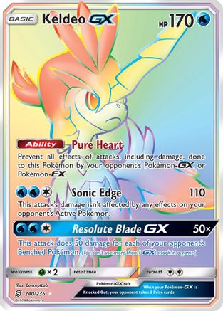 Keldeo GX (Secret) 240/236 - [SM  Unified Minds] Holofoil