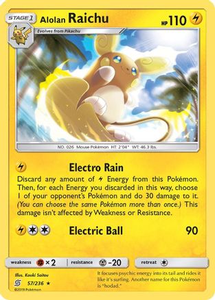 Alolan Raichu (57/236) [Soleil et Lune : Esprits unifiés] 