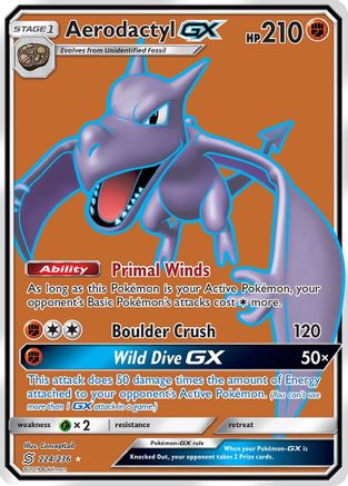 Aerodactyl GX (Full Art) 224/236 - [SM  Unified Minds] Holofoil