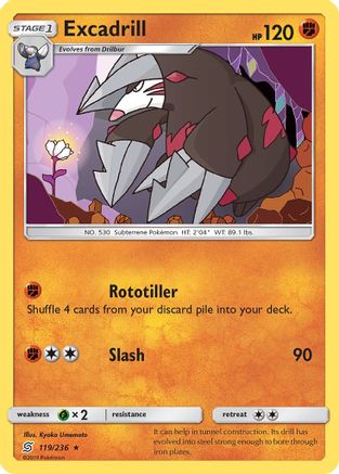 Excadrill (119/236) [Soleil et Lune : Esprits unifiés] 