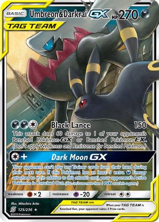 Umbreon & Darkrai GX 125/236 - [SM  Unified Minds] Holofoil