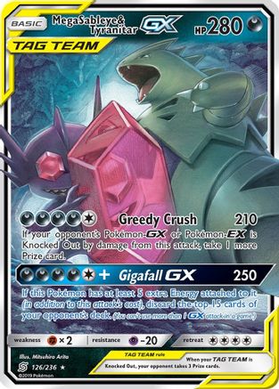 Mega Sableye et Tyranitar GX (126/236) [Soleil et Lune : Esprits unifiés] 