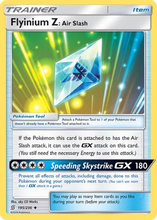 Flyinium Z : Air Slash (195/236) [Soleil et Lune : Esprits unifiés] 