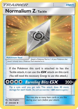 Normalium Z : Tackle (203/236) [Soleil et Lune : Esprits unifiés] 