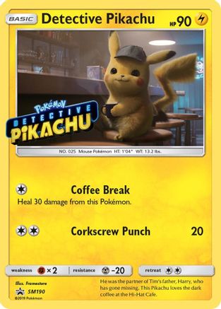 Détective Pikachu (SM190) (Estampillé) [Soleil et Lune : Black Star Promos] 