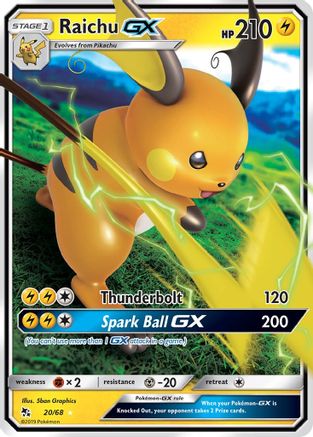 Raichu GX 20/68 - [Hidden Fates] Holofoil
