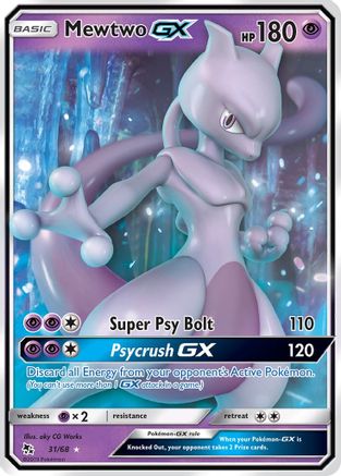 Mewtwo GX (31/68) [Soleil et Lune : Destins cachés] 