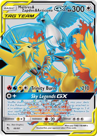 Moltres &amp; Zapdos &amp; Articuno GX (66/68) [Soleil et Lune : Destins cachés] 