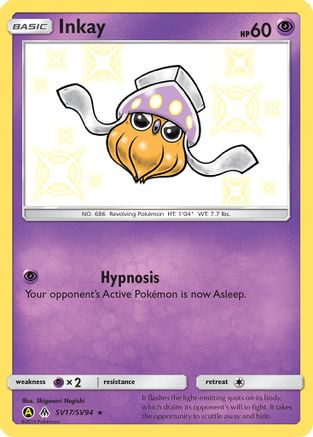 Inkay SV17/94 - [Hidden Fates Shiny Vault] Holofoil