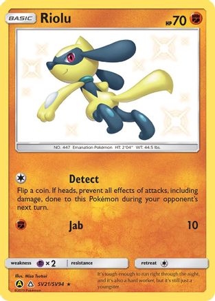 Riolu (SV21/SV94) [Soleil et Lune : Destins cachés - Shiny Vault] 