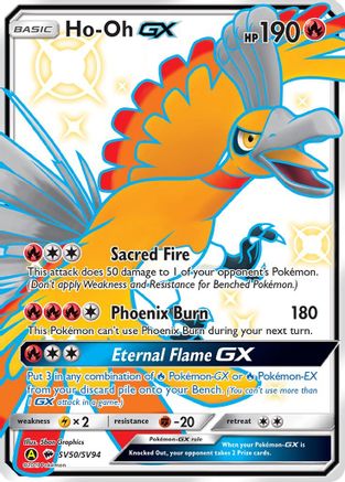 Ho-Oh GX (SV50/SV94) [Soleil et Lune : Destins cachés - Shiny Vault] 