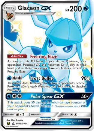 Glaceon GX (SV55/SV94) [Soleil et Lune : Destins cachés - Shiny Vault] 