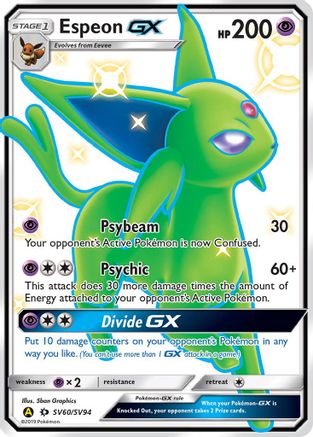 Espeon GX (SV60/SV94) [Soleil et Lune : Destins cachés - Shiny Vault] 