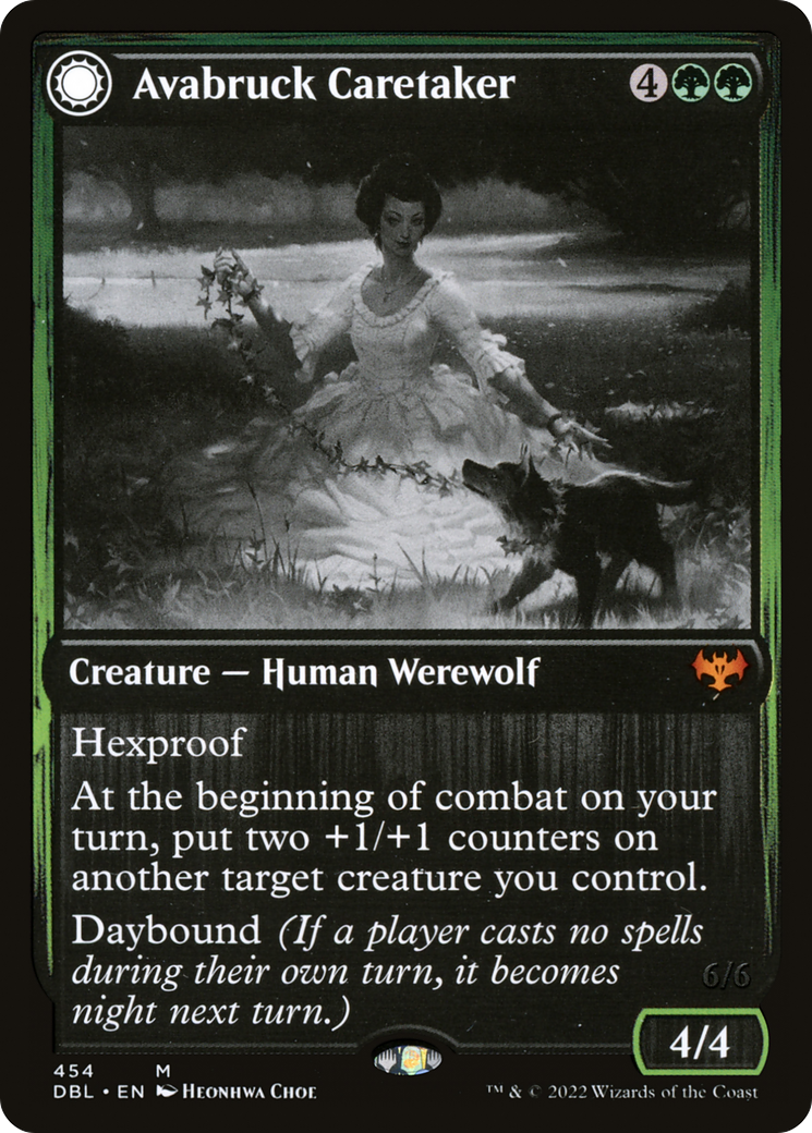 Avabruck Caretaker // Hollowhenge Huntmaster (DBL-454) - [Innistrad: Double Feature]: (Double Faced Transform) Foil