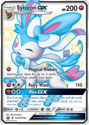 Sylveon GX (SV76/SV94) [Soleil et Lune : Destins cachés - Shiny Vault] 