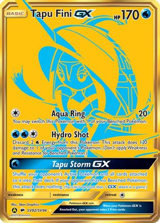 Tapu Fini GX SV92/94 - [Hidden Fates Shiny Vault] Holofoil