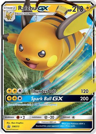 Raichu GX (SM213) [Soleil et Lune : Promos Black Star] 