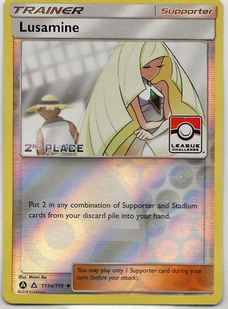 Lusamine - 153a/156 (League Challenge) [2nd Place] 153a - [League & Championship Cards] Reverse Holofoil