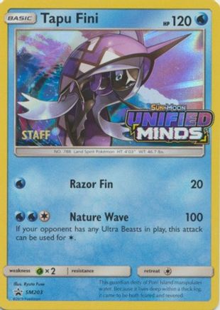 Tapu Fini - SM203 (Prerelease) [Staff] SM203 - [SM Promos] Holofoil