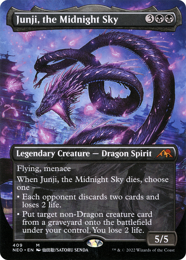 Junji, the Midnight Sky (NEO-409) - [Kamigawa: Neon Dynasty] (Borderless) Foil