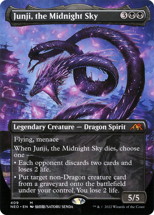 Junji, the Midnight Sky (NEO-409) - [Kamigawa: Neon Dynasty] (Borderless) Foil