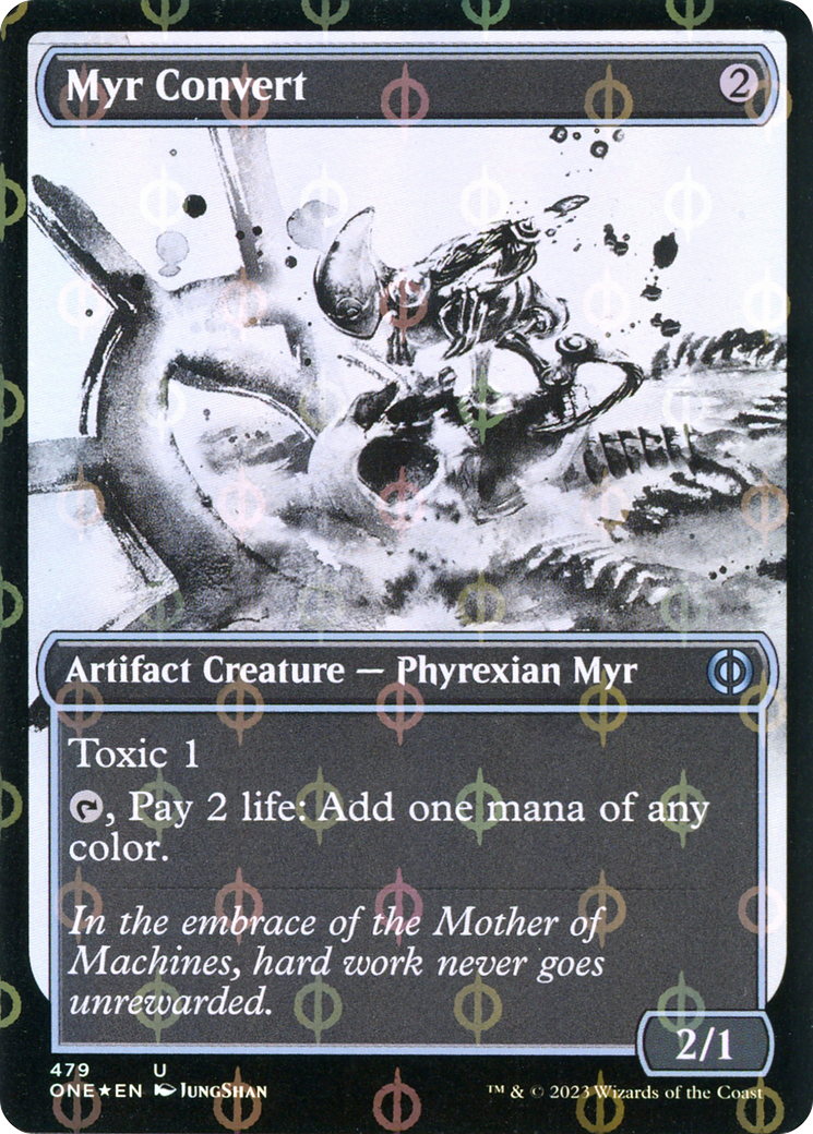 Myr Convert (ONE-479) - [Phyrexia: All Will Be One]: (Showcase) Foil