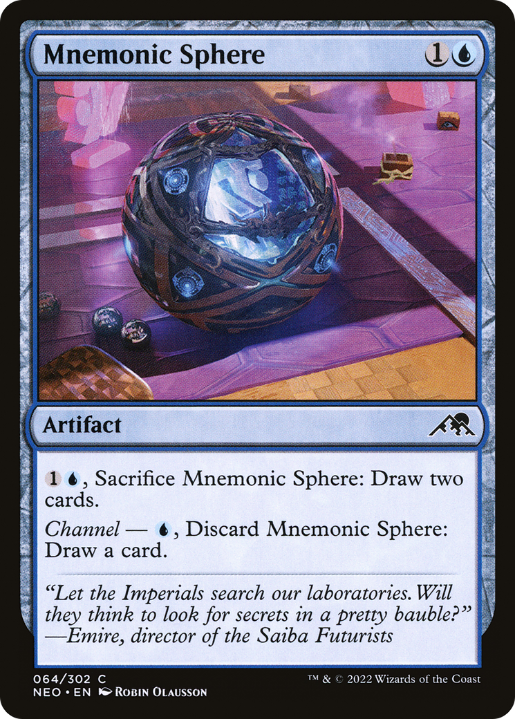 Mnemonic Sphere (NEO-064) - [Kamigawa: Neon Dynasty] Foil