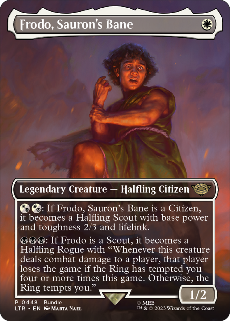 Frodo, Sauron's Bane (UMP-448) - [The Lord of the Rings: Tales of Middle-earth] (Borderless) Foil