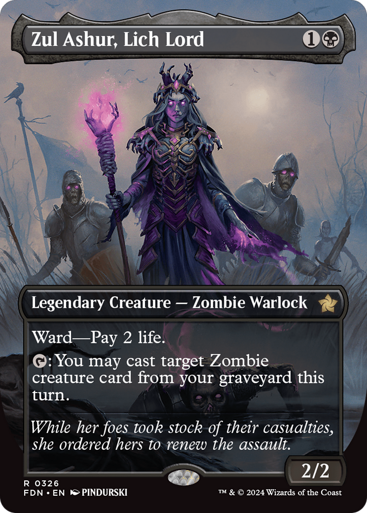 Zul Ashur, Lich Lord (FDN-326) - [Foundations] (Borderless) Foil