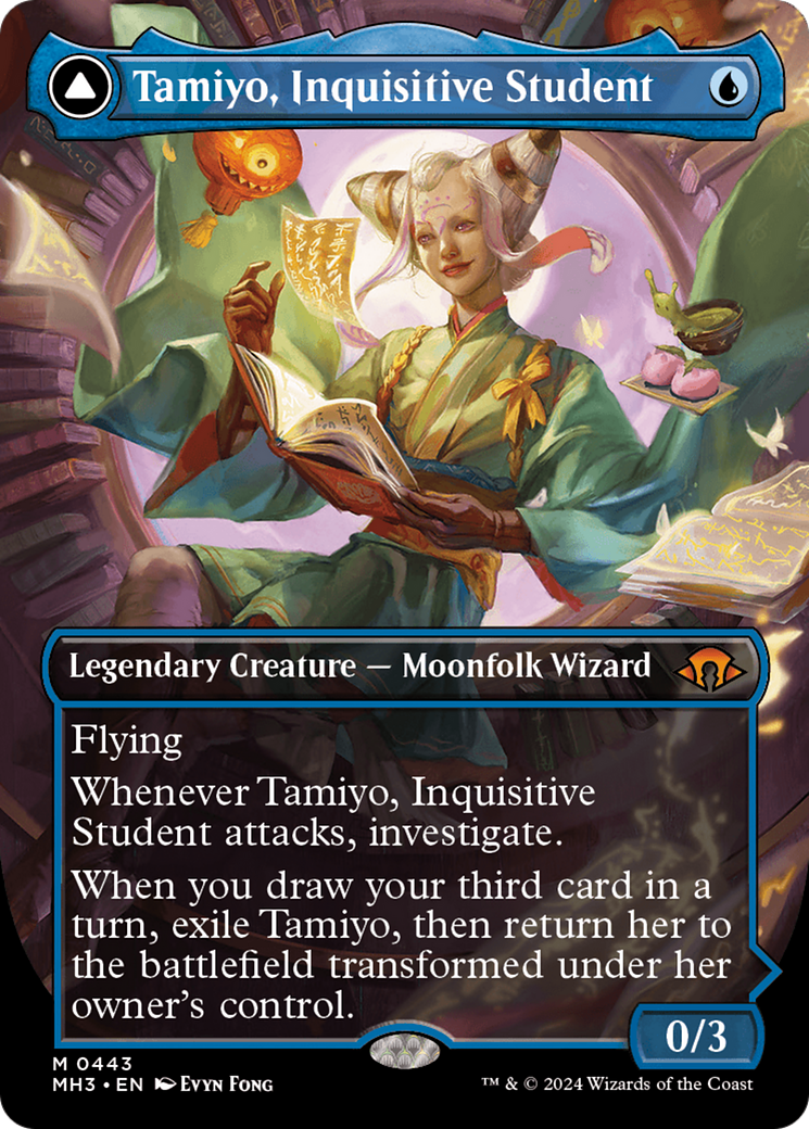 Tamiyo, Inquisitive Student // Tamiyo, Seasoned Scholar (MH3-443) - [Modern Horizons 3] (Borderless) Foil