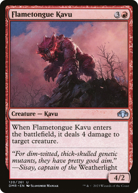 Flametongue Kavu (DMR-120) - [Dominaria Remastered] Foil