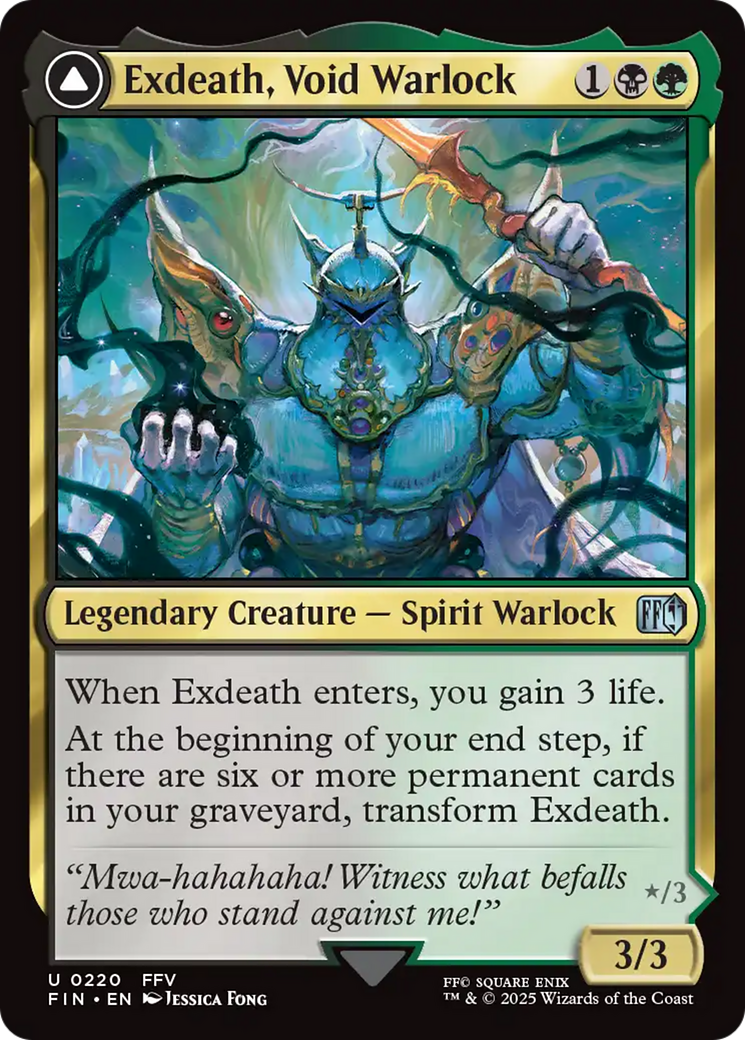 Exdeath, Void Warlock // Neo Exdeath, Dimension's End (FIN-220) - [FINAL FANTASY] Foil