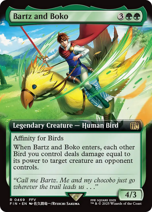 Bartz and Boko (FIN-469) - [FINAL FANTASY]: (Extended Art) Foil