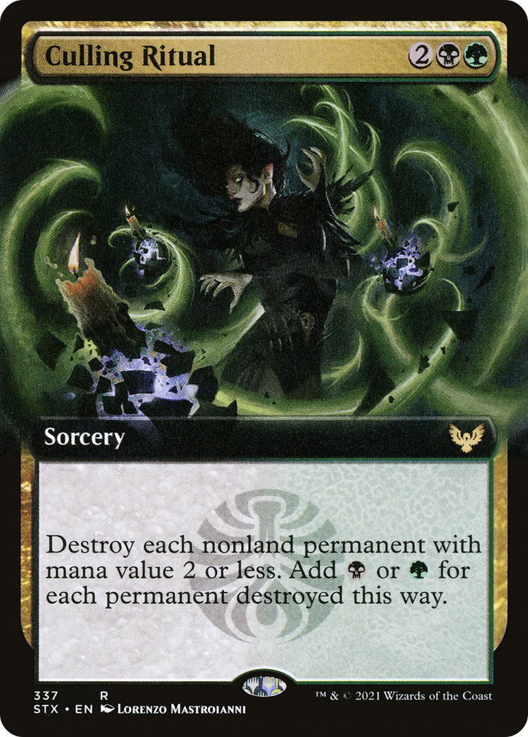 Culling Ritual (STX-337) - [Strixhaven: School of Mages]: (Extended Art) Foil
